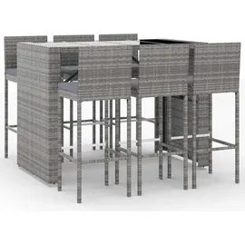 vidaXL Gartenbar-Set 7-tlg. Grau