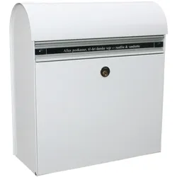 ALLUX KS200 Briefkasten - Weiss, Briefeinwurf in Aluminium