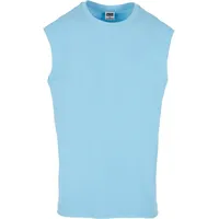 URBAN CLASSICS Open Edge Sleeveless Tee in Blau, Größe