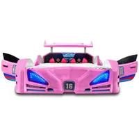 Aktürk Autobett Autobett Kinderbett VERON XRF-3 mit Türen rosa