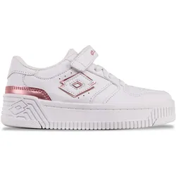 Sneaker LOTTO, Kinder, Gr. 29, rosa (weiß, rose), Synthetik, glänzend, sportlich, Schuhe, - mit metallisch schimmernden Details