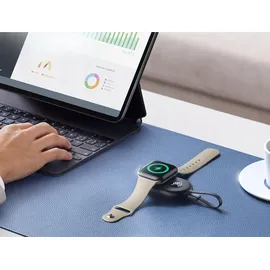 Joyroom Jr-W09 Magnetisches kabelloses Uhrenladegerät, 2500 mAh, Powerbank mit 3-w-apple-watch-ladegerät Und Usb-c-kabel – Schwarz