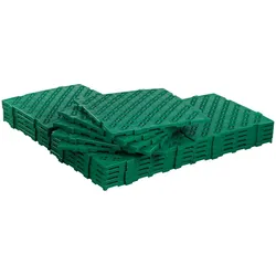 20 Stück Kunststoff Bodenrost Bodenplatte für Sauna/Garten/Poolbereich 500 x 500 x 25 mm Grün