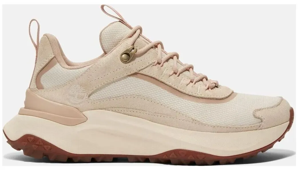 Timberland Womens Low Lace UP Waterproof Sneaker natural mesh 9.5 Wide Fit