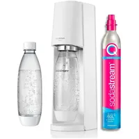 SODASTREAM TERRABILV - Weiße TERRA-Maschine Pack 2 LV-Flaschen + 1 CQC-Austauschzylinder - Weiß