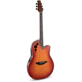 Applause E-Akustikgitarre Elite AE48 Super Shallow Cutaway - Roundback Lyrachord Korpus Super Shallow - AP3TP Preamp- Decke Fichte - Honeyburst Satin - AE48-1I