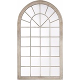 Beliani Wandspiegel beige Fensteroptik 77 x 130 cm