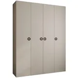 abiks möbel Drehtürenschrank COMO 190 x 245,5 x 40 cm Schwarz