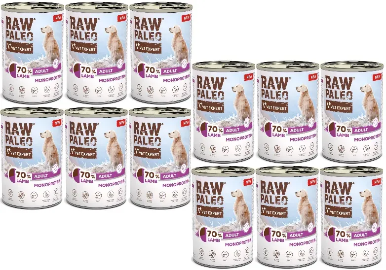 Vetexpert Raw Paleo Monoprotein Adult Lamm 12x400g