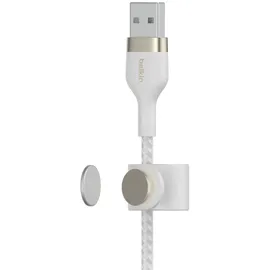 Belkin BoostCharge Pro Flex Lightning/USB-A 3m Weiß