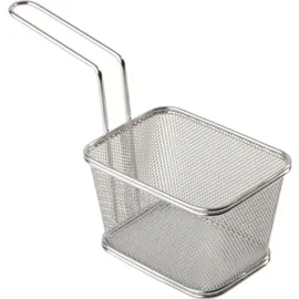 APS Servier-Frittierkorb 10 x 8.5 cm, H: 6.5 cm /// Edelstahl, Griff 9 cm /// -SNACKHOLDER- /// 40620 Miniature frying basket made of stainless steel, stainless steel,