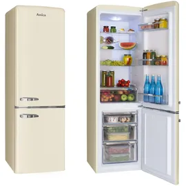 Amica KGCR 387 102 B Retro-Kühl-Gefrierkombination (244 l, 1810 mm hoch, Beige)