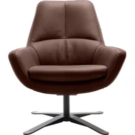 BeType Drehsessel Be Organic Standard Back Leder 81 x 92 x 83 cm Braun drehbar