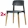 MEET Besucherstuhl Glamwood Kunststoff schwarz 2er Set