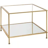 Haku-Möbel Beistelltisch Couchtisch goldfarben 60 x 40 x 60 cm