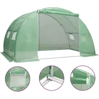 vidaXL Gewächshaus Treibhaus Garten Tomatenhaus Foilen Pflanzenhaus Polytunnel