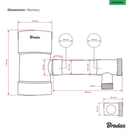 mobilibrico Regensammler Schwanenhals 100 mm Braun