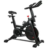 Heimtrainer Fahrrad Höhenverstellbar Hometrainer mit APP Magnetwiderstand LCD-Monitor verstellbar Lenker Handyhalter