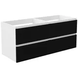 duschspa Waschtisch Unterschrank Waschtischunterschrank Waschbeckenunterschrank Badschrank, 50-120cm Hängeschrank, Matt / Hochglanz schwarz 120 cm x 52 cm x 46.3 cm