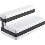 TeQsli Gel Klappmatratze 15 cm Höhe, Gästematratze, 4-teilige Faltmatratze & 3-in-1 Schlafsofa mit waschbarem und abnehmbarem Bezug, Öko-Tex & CertiPUR Zertifiziert (75x200x15cm)