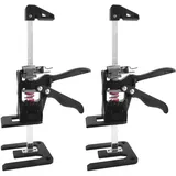 2 Stück Möbelheber mit Skala,32cm Hebebühne, 0-16cm Verstellbare Höhe Plattenheber Trockenbau, Statische Tragkraft 220-280kg Zieh- & Hebevorrichtungen, heber für Gipskartonplatten (0-16cm mit Skala)