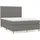 vidaXL Boxspringbett 140 x 200 cm Dunkelgrau