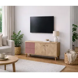 Schildmeyer Visby Lowboard 109 x 33 x 54,1 cm Eiche/Mauve Holz