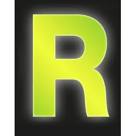 CONACORD Klebebuchstabe R Reflektierend 8 cm Gelb