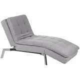 Beliani Relaxliege, Silber, Grau, Textil, 179x93x76 cm, Wohnzimmer, Sessel, Relaxliegen
