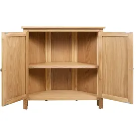 vidaXL Eckschrank 80x33,5x78 cm Massivholz Eiche