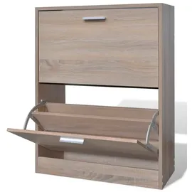 vidaXL Schuhschrank 70 x 11 x 9 cm braun / Eichen-Optik