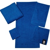 ROSS Waschhandschuh »Cashmere feeling«, (6 St.), mit Wellen-Bordüre, blau