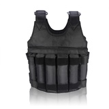 Yosoo Verstellbare Leer-Weste aus Oxford Schulter mit Schulterpolster 12-Fächer 50kg Gewichte Gewichtsweste Komfort Weight Vest Trainingsweste Training Workout Fitness Sport Weste