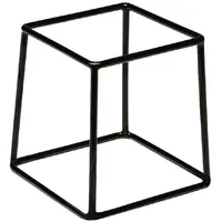 APS Multi Round, Tellerständer, Schalenständer, mit Antirutschbeschichtung (PVC), 18 x 18 x 18 cm, Höhe 20 cm, Metall, schwarz