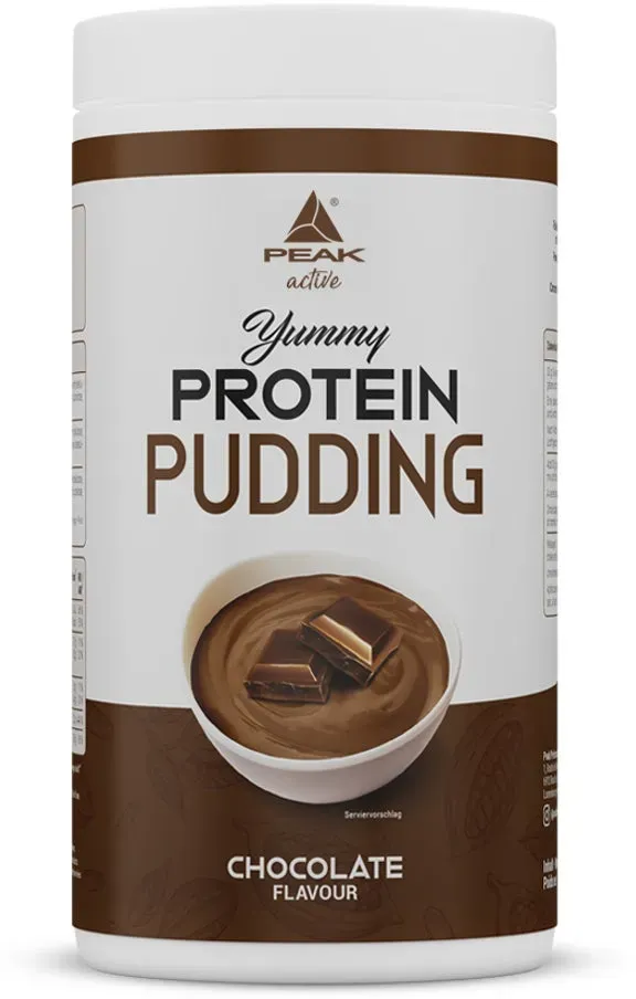 PEAK Yummy Protein Pudding - 450g - Geschmack Chocolate I 15 Portionen I Proteinquelle: Casein, Milchprotein Konzentrat I kaum Fett & Kohlenhydrate I einfache Zubereitung 450 g