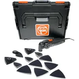 Fein Multimaster MM 500 Plus Multifunktionswerkzeug 350 W Starlock Plus Black Edition + Schleif Zubehör Set 63 tlg. + L-Boxx