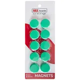 ALLboards Magnet grün, Kunststoff Ø 2,0 x 0,6 cm, 10 St.