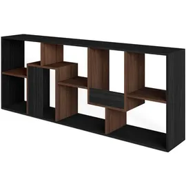 SKRAUT HOME Bücherregal 67 x 31 x 162 cm Schwarz/Eiche