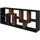 SKRAUT HOME Bücherregal 67 x 31 x 162 cm Schwarz/Eiche
