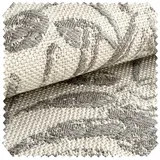 novely® Stoff exquisit FLORENZ Polsterstoff im Leinen-Look - Blumenmuster, Schwer Entzündbar, Robust, Abriebfest, Meterware, 1lfm braun|grau