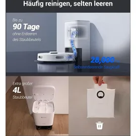 EZVIZ RE4 Plus Saug-/Wischroboter inkl. Absaugstation weiß