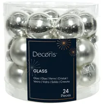 Kaemingk Mini-Weihnachtskugeln 24er-Set Durchmesser, Silber