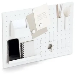Zeller Memoboard m. Utensilien, Metall, weiß