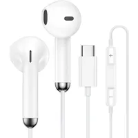 USB-C-Kopfhörer, kabelgebunden, für iPhone 17, Air, 16, 15, kabelgebunden, USBC-Kopfhörer mit Mikrofon, Lautstärkeregler, Typ C, In-Ear-Kopfhörer für Samsung Galaxy S25, S24, S23, S22, S21, FE, A56