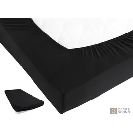 Carpe Sonno Spannbettlaken Jersey 90 x 200 - 120 x 200 - 140 x 200 - 160 x 200 - 180 x 200 - 200 x 200 cm schwarz