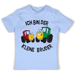 Shirtracer T-Shirt Ich bin der kleine Bruder Traktor Kleiner Bruder blau 3/6 Monate