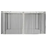 Outsunny Moskitonetz für 3x4 m Pavillon 4 Stück Schwarz 3,52 x 0,00 x 2,07 m