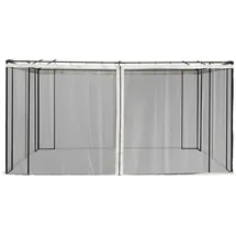 Outsunny Moskitonetz für 3x4 m Pavillon 4 Stück Schwarz 3,52 x 0,00 x 2,07 m