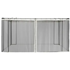 Outsunny Moskitonetz für 3x4 m Pavillon 4 Stück Schwarz 3,52 x 0,00 x 2,07 m