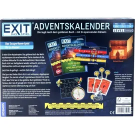 Kosmos EXIT Das Spiel Adventskalender 2021 - Die Jagd nach dem goldenen Buch